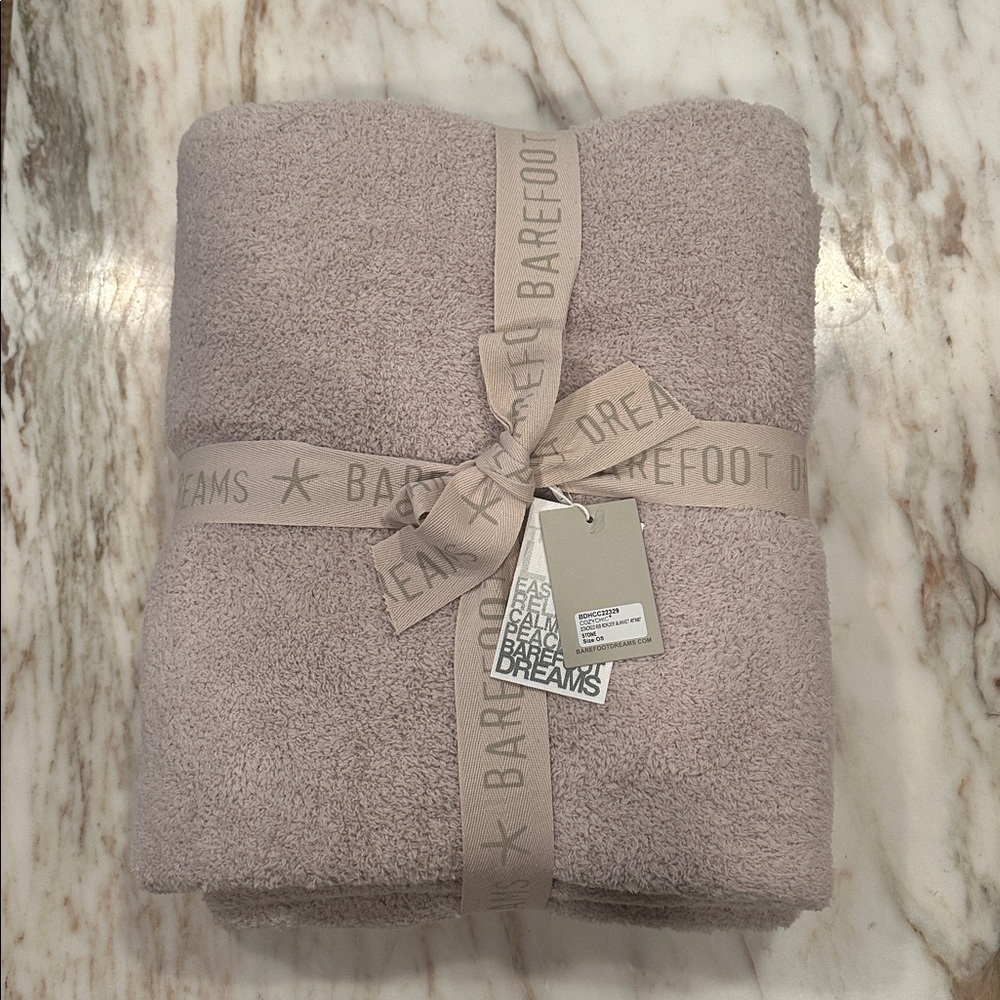 Barefoot Dreams CozyChic 45x60 Blanket - Stone - NWT